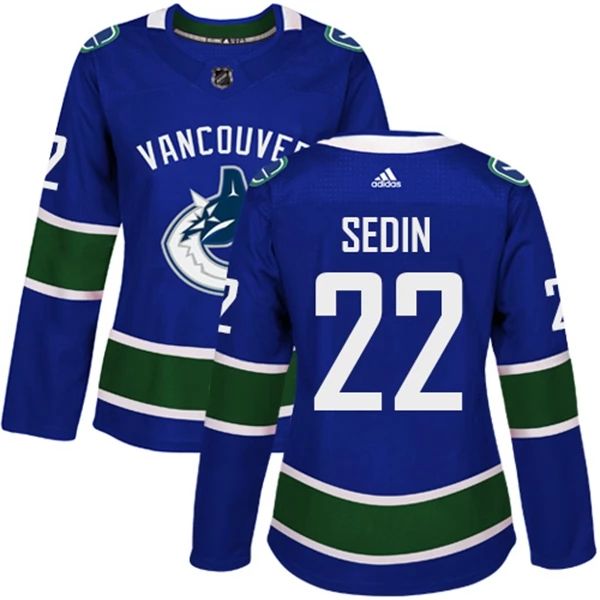 Damen Vancouver Canucks Trikot Daniel Sedin 22 Blau Authentic